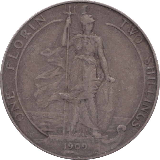 1909 FLORIN ( VF ) 1 - Florin - Cambridgeshire Coins