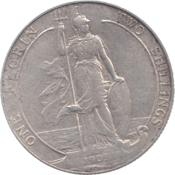 1909 FLORIN ( VF ) 6 - Florin - Cambridgeshire Coins