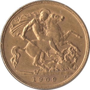 1909 GOLD HALF SOVEREIGN ( EF ) 1 - Half Sovereign - Cambridgeshire Coins