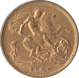 1909 GOLD HALF SOVEREIGN ( EF ) 2 - Half Sovereign - Cambridgeshire Coins