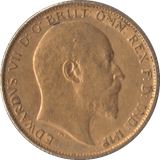 1909 GOLD HALF SOVEREIGN ( EF ) 2 - Half Sovereign - Cambridgeshire Coins