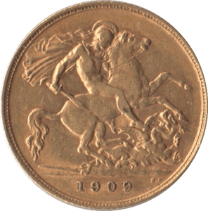 1909 GOLD HALF SOVEREIGN ( GVF ) - Half Sovereign - Cambridgeshire Coins