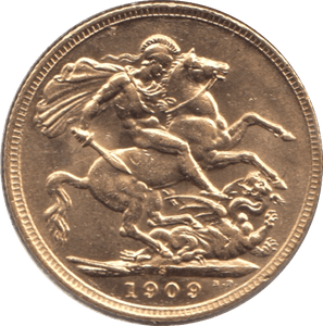 1909 GOLD SOVEREIGN ( AUNC ) - Sovereign - Cambridgeshire Coins