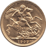 1909 GOLD SOVEREIGN ( AUNC ) - Sovereign - Cambridgeshire Coins