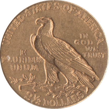 1909 GOLD TWO AN A HALF DOLLAR USA - Gold World Coins - Cambridgeshire Coins