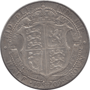 1909 HALF CROWN ( GF ) 3 - Halfcrown - Cambridgeshire Coins