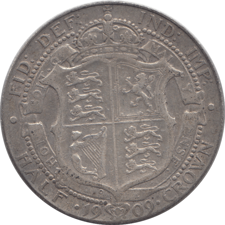 1909 HALF CROWN ( GF ) 3 - Halfcrown - Cambridgeshire Coins