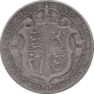 1909 HALFCROWN ( FINE ) 2 - Halfcrown - Cambridgeshire Coins
