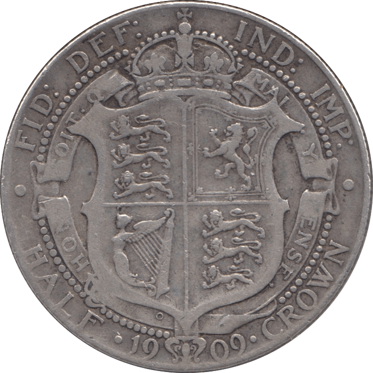 1909 HALFCROWN ( FINE ) 2 - Halfcrown - Cambridgeshire Coins