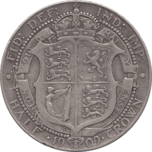 1909 HALFCROWN ( FINE ) 3 - Halfcrown - Cambridgeshire Coins