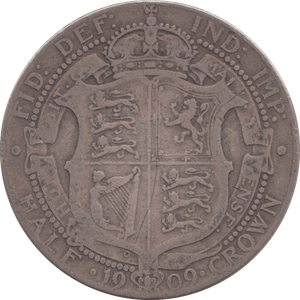 1909 HALFCROWN ( FINE ) 5 - Halfcrown - Cambridgeshire Coins