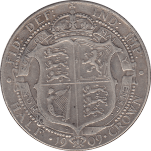 1909 HALFCROWN ( FINE ) 7 - Halfcrown - Cambridgeshire Coins