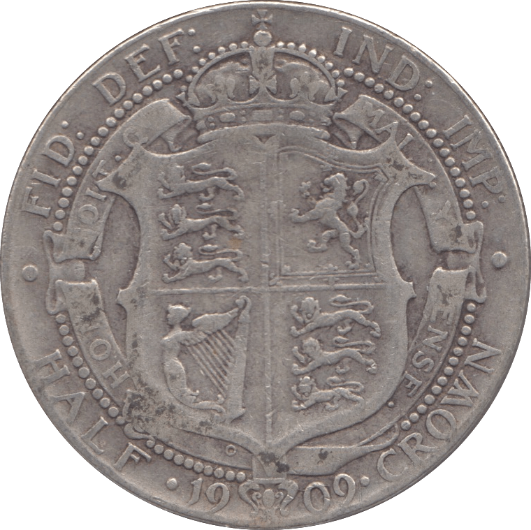 1909 HALFCROWN ( FINE ) - Halfcrown - Cambridgeshire Coins