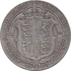 1909 HALFCROWN ( FINE ) - Halfcrown - Cambridgeshire Coins