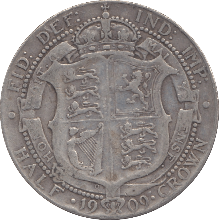 1909 HALFCROWN ( FINE ) - Halfcrown - Cambridgeshire Coins