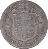 1909 HALFCROWN ( FINE ) - Halfcrown - Cambridgeshire Coins