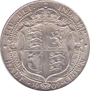 1909 HALFCROWN ( UNC ) - Halfcrown - Cambridgeshire Coins