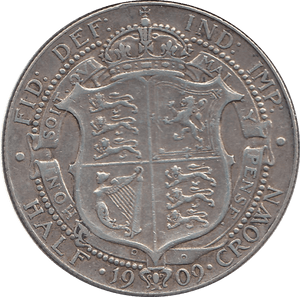 1909 HALFCROWN ( VF ) 4 - Halfcrown - Cambridgeshire Coins