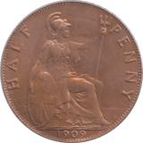 1909 HALFPENNY ( BU ) - Halfpenny - Cambridgeshire Coins