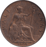 1909 HALFPENNY ( UNC ) - Halfpenny - Cambridgeshire Coins