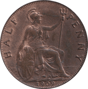 1909 HALFPENNY ( UNC ) - Halfpenny - Cambridgeshire Coins