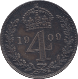 1909 MAUNDY FOURPENCE ( BU ) - Maundy Coins - Cambridgeshire Coins