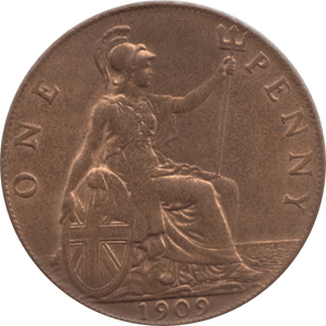 1909 PENNY 1 ( AUNC ) 63 - Penny - Cambridgeshire Coins