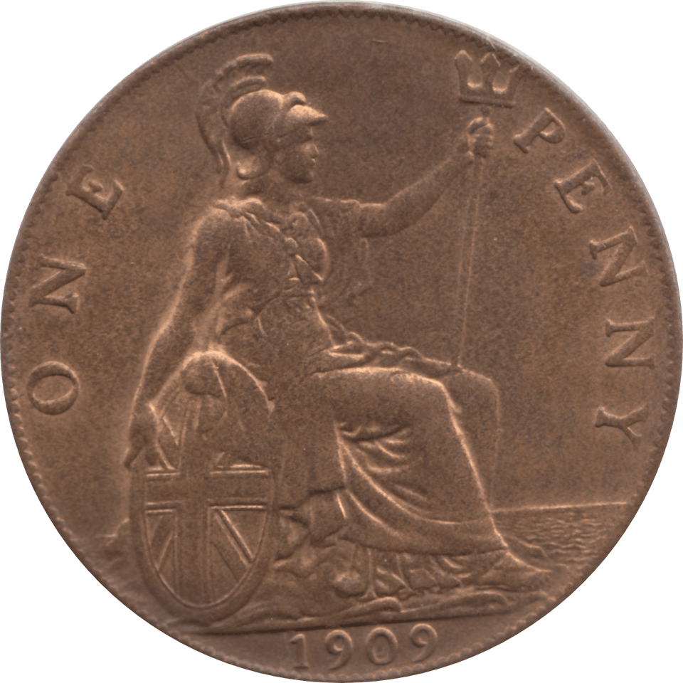 1909 PENNY 1 ( AUNC ) 63 - Penny - Cambridgeshire Coins