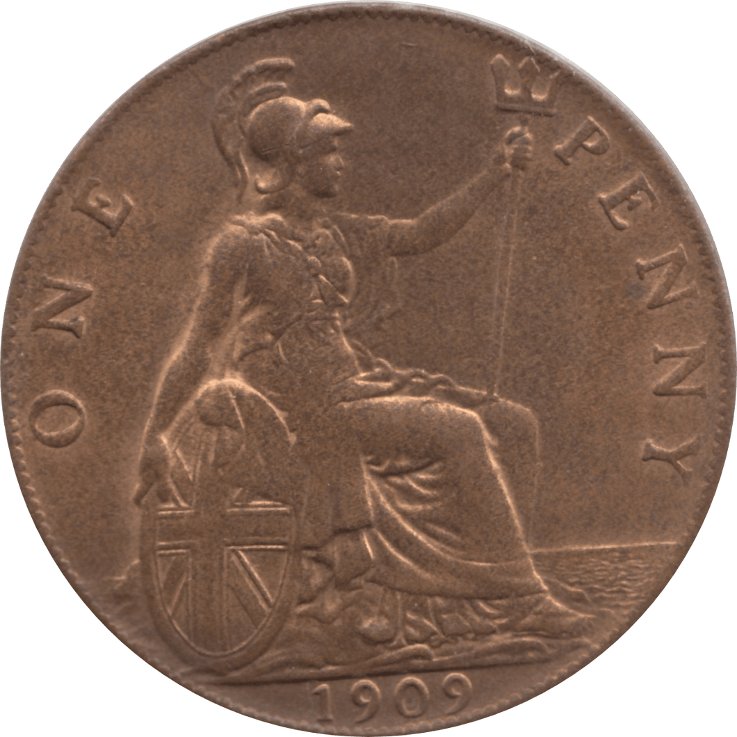 1909 PENNY 1 ( AUNC ) 63 - Penny - Cambridgeshire Coins