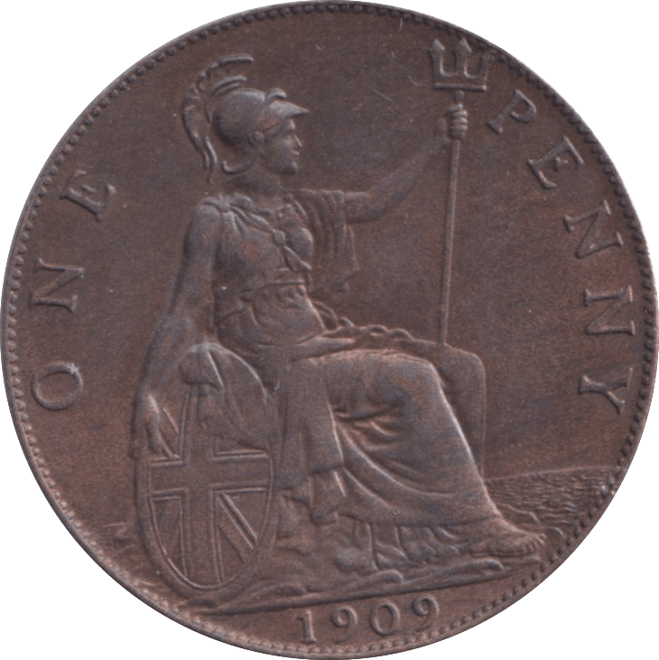 1909 PENNY ( AUNC ) - Penny - Cambridgeshire Coins