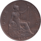 1909 PENNY ( AUNC ) - Penny - Cambridgeshire Coins
