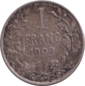 1909 SILVER 1 FRANC FRANCE - SILVER WORLD COINS - Cambridgeshire Coins