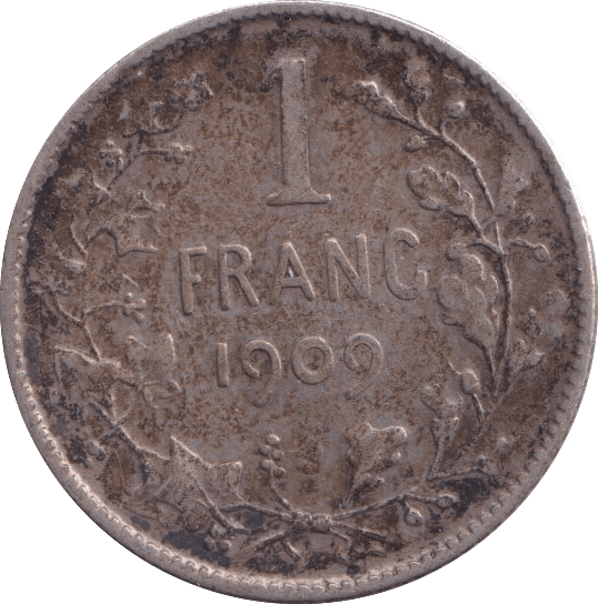 1909 SILVER 1 FRANC FRANCE - SILVER WORLD COINS - Cambridgeshire Coins