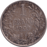 1909 SILVER 1 FRANC FRANCE - SILVER WORLD COINS - Cambridgeshire Coins
