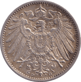 1909 SILVER 1 MARK GERMAN - SILVER WORLD COINS - Cambridgeshire Coins