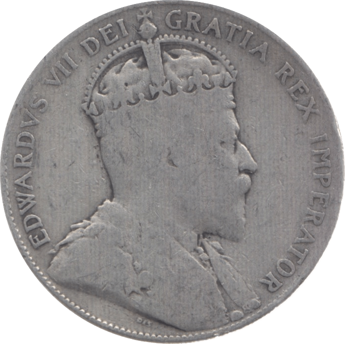 1909 SILVER 50 CENT NEWFOUNDLAND - WORLD SILVER COINS - Cambridgeshire Coins