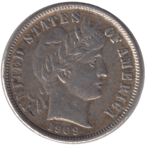 1909 SILVER DIME USA O - SILVER WORLD COINS - Cambridgeshire Coins