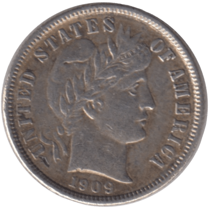 1909 SILVER DIME USA O - SILVER WORLD COINS - Cambridgeshire Coins