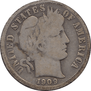 1909 SILVER DIME USA O - SILVER WORLD COINS - Cambridgeshire Coins