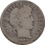 1909 SILVER DIME USA O - SILVER WORLD COINS - Cambridgeshire Coins