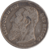 1909 SILVER FIFTY CENTS BELGIUM - WORLD COINS - Cambridgeshire Coins