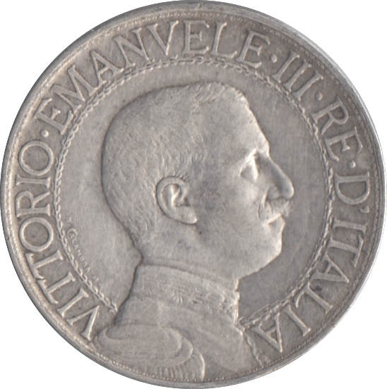 1909 SILVER ITALY ONE LIRA - SILVER WORLD COINS - Cambridgeshire Coins