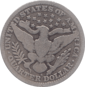1909 SILVER QUARTER USA - SILVER WORLD COINS - Cambridgeshire Coins