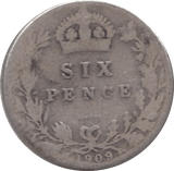 1909 SIXPENCE ( FAIR ) - Sixpence - Cambridgeshire Coins