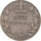 1909 SIXPENCE ( FINE ) 4 - Sixpence - Cambridgeshire Coins