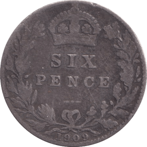 1909 SIXPENCE ( NF ) - Sixpence - Cambridgeshire Coins