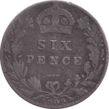 1909 SIXPENCE ( NF ) - Sixpence - Cambridgeshire Coins