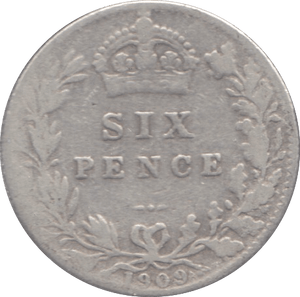 1909 SIXPENCE ( NF ) - Sixpence - Cambridgeshire Coins