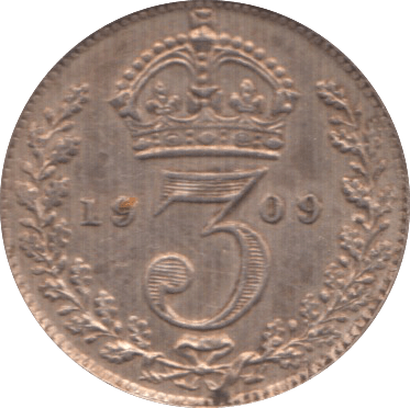 1909 THREEPENCE ( EF ) 2 - Threepence - Cambridgeshire Coins