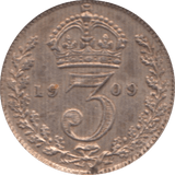 1909 THREEPENCE ( EF ) 2 - Threepence - Cambridgeshire Coins